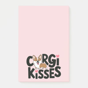 Cute Corgi Lover Gift Pink Heart Puppy Dog Mum Post-it Notes