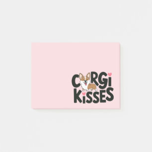 Cute Corgi Lover Gift Pink Heart Puppy Dog Mum Post-it Notes