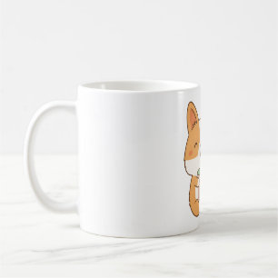 Cute Corgi Loves Bubble Tea Coffee Mug
