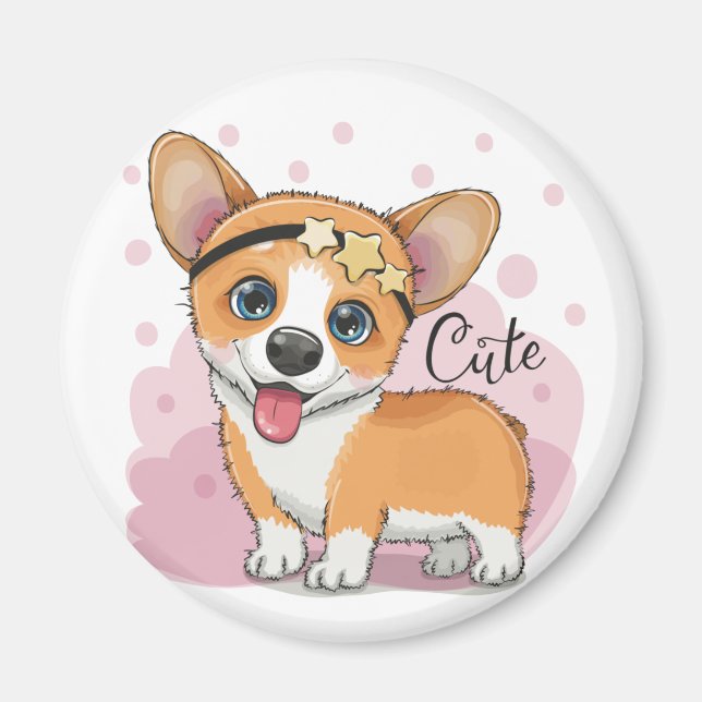Cute Corgi Magnet (Front)