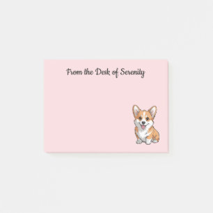 Cute Corgi Mum Gift Cartoon Puppy Dog Mum Pink Post-it Notes