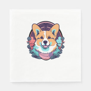 Cute corgi napkin