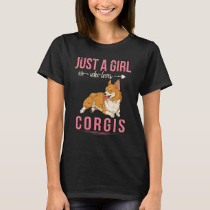 Cute Corgi Owner Girls Women Dog  Pet Animal Corgi T-Shirt