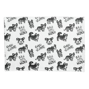 Cute Corgi Pattern Pillowcase