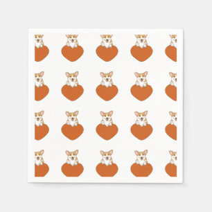 Cute Corgi Puppy Dog   Napkin
