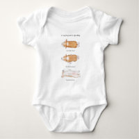 Cute corgi puppy guide to splooting baby bodysuit