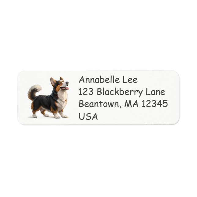 Cute Corgi Return Address Label (Front)