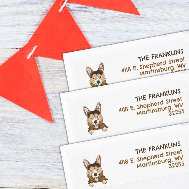 Cute Corgi Return Address  Label (Creator Uploaded)