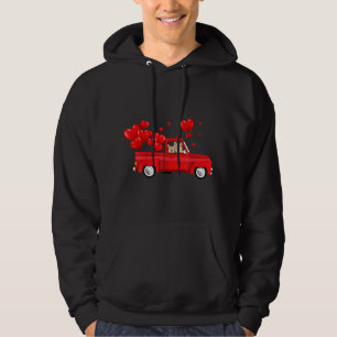 Cute Corgi Riding Red Truck Love Valentine's Day G Hoodie