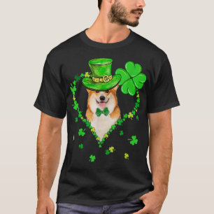Cute Corgi Saint Patrick's Day Dogs Dad Mom  T-Shirt