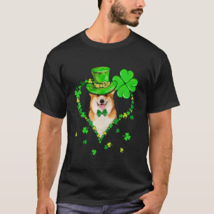 Cute Corgi Saint Patrick's Day Dogs Dad Mum T-Shirt