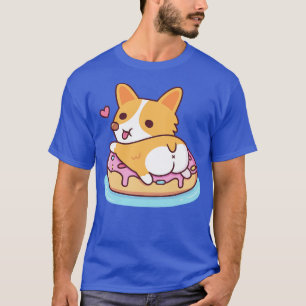 Cute Corgi Showing Booty On Doughnut Pool Float T-Shirt