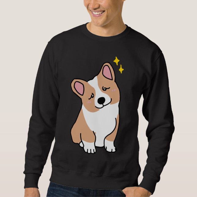 Cute Corgi Smiling Dog Sweatshirt (Front)