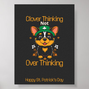 Cute Corgi St. Patrick’s Day Poster