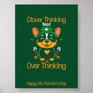 Cute Corgi St. Patrick’s Day Poster