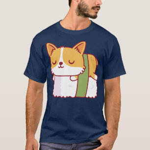 Cute Corgi Sushi Doodle T-Shirt