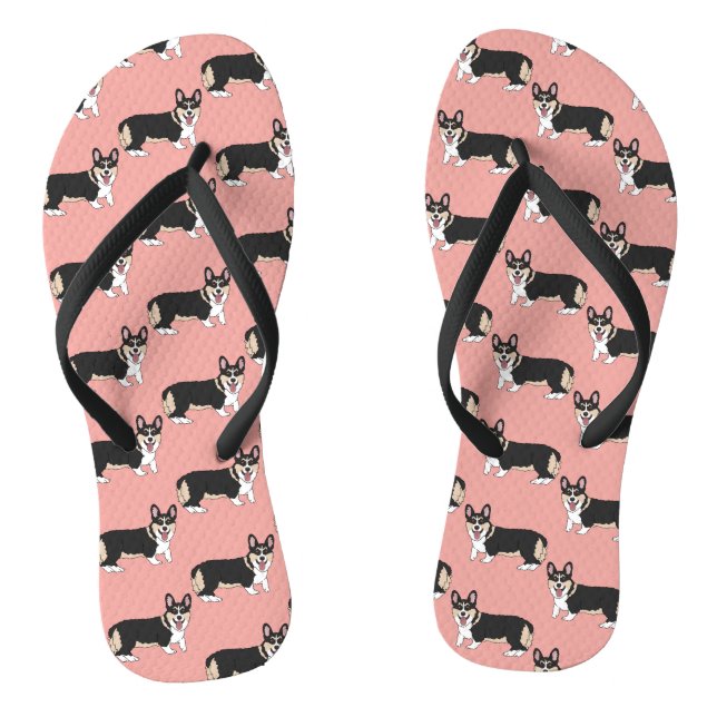 Cute Corgi  Thongs (Footbed)
