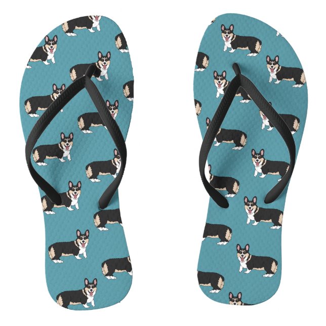 Cute Corgi  Thongs (Footbed)