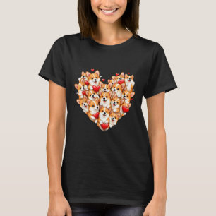 Cute Corgi Valentine Heart Valentines Day Corgi Gi T-Shirt