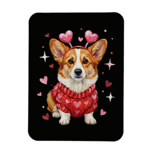 Cute Corgi Valentine Heart Valentines Day Magnet