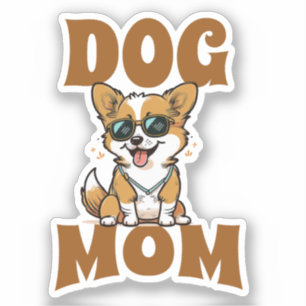 Cute Corgi Wearing Sunglasses Dog Mum Custom Cut