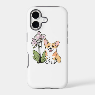 Cute Corgi with Orchidea