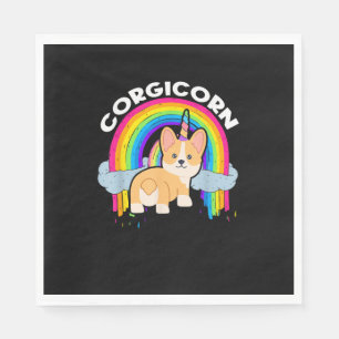 Cute Corgicorn _ Unicorn Rainbow _ Corgi Owner T-S Napkin