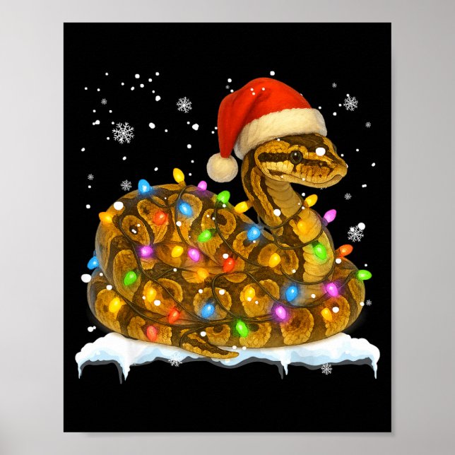 Cute Corn Snake Christmas Light Funny Corn Snake L Poster (Front)