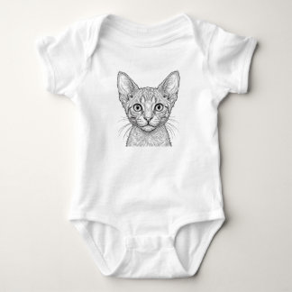 Cute Cornish Rex Baby Bodysuit