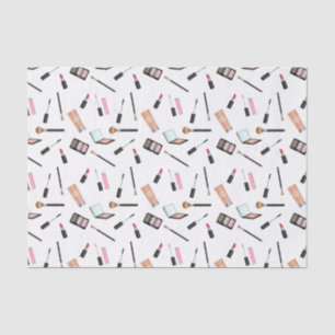 Cute Cosmetics Items Scattered Pattern Tissue Paper