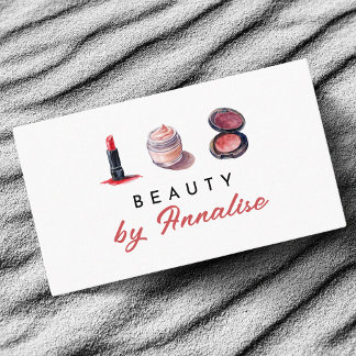 Cute Cosmetics Make Up Artist  Business Card