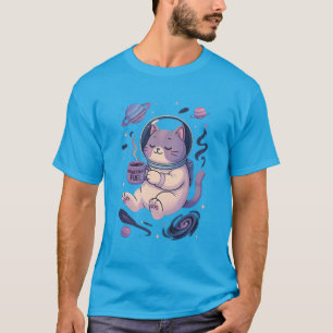 Cute Cosmic Cat Art Meowstronaut Fuel Mug & Tee