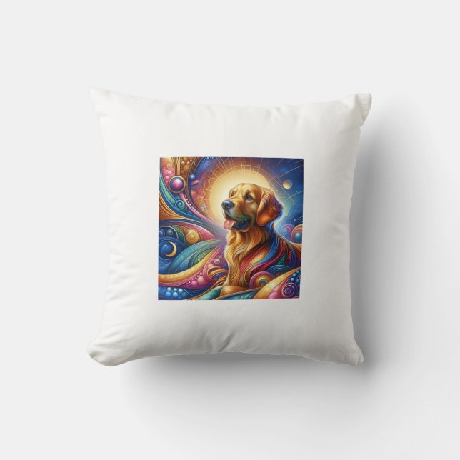 Cute Cosmic Happy funny dog  Cushion (Front)