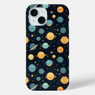 Cute Cosmos Pattern iPhone 15 Case