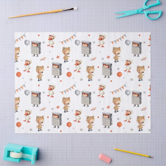 Cute Costume Animals Kids Birthday Tissue Paper (Craft)