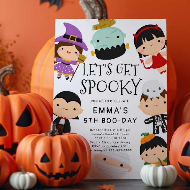 Cute Costume Halloween Birthday Invitation (Creator Uploaded)