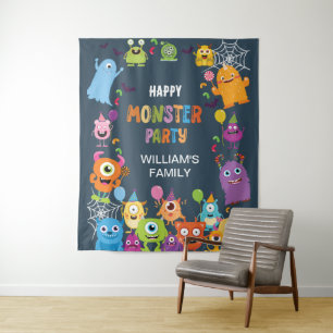 Cute Costume Monster Halloween Party For Kids Tapestry