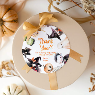 Cute Costume party Monsters Halloween thank you Favour Tags