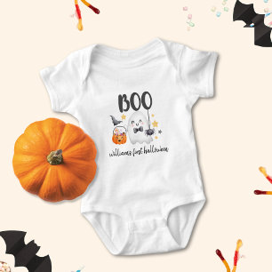 Cute Costume Spooky Ghost Pumpkin Halloween Baby Bodysuit