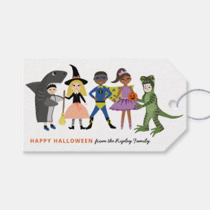 Cute Costumes Modern Halloween Treats Gift Tags