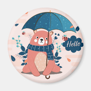 Cute Cosy Bear Magnet