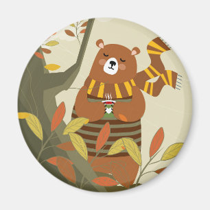 Cute Cosy Bear Magnet