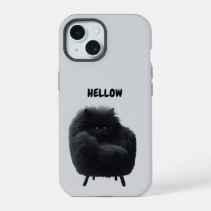 Cute Cosy Black Kitty Cat Lover iPhone 15 Case