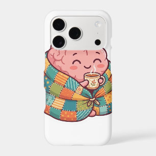 Cute Cosy Brain Drinking Coffee Mental Health AI A