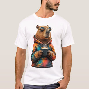 Cute Cosy Capybara Hoodie Cartoon T-Shirt