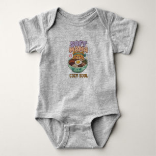 Cute Cosy Comfort Food Illustration Baby Bodysuit