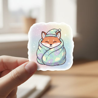 Cute Cosy Fox Stickers