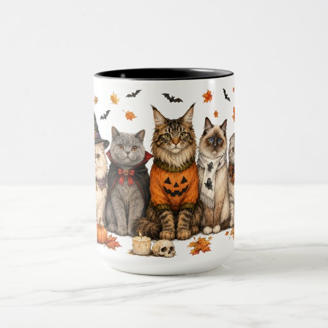 Cute/Cosy Halloween Cat Mug (Center)
