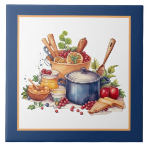 Cute cosy kitchen home business crafting ceramic tile