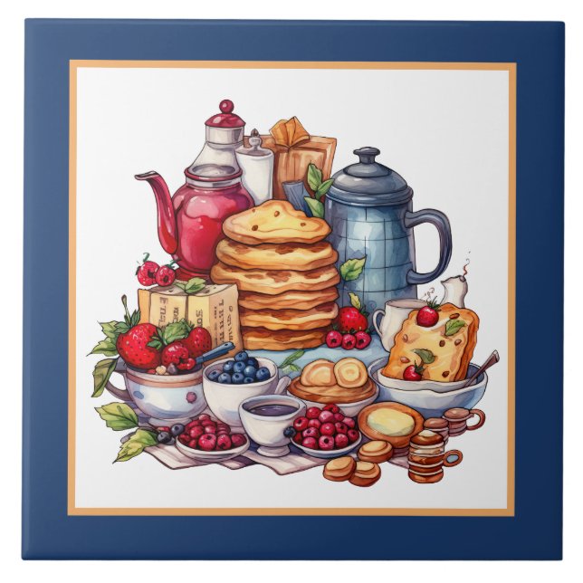 Cute cosy kitchen home business crafting  ceramic tile (Front)